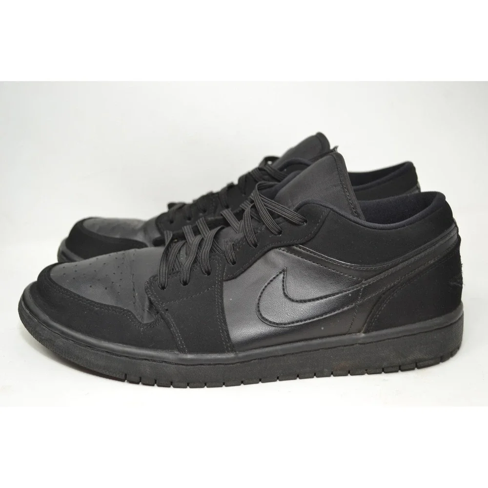Air Jordan 1 Low Shoes Mens Size 10 Black Triple Black 553558-025 Nike‎ Sneakers